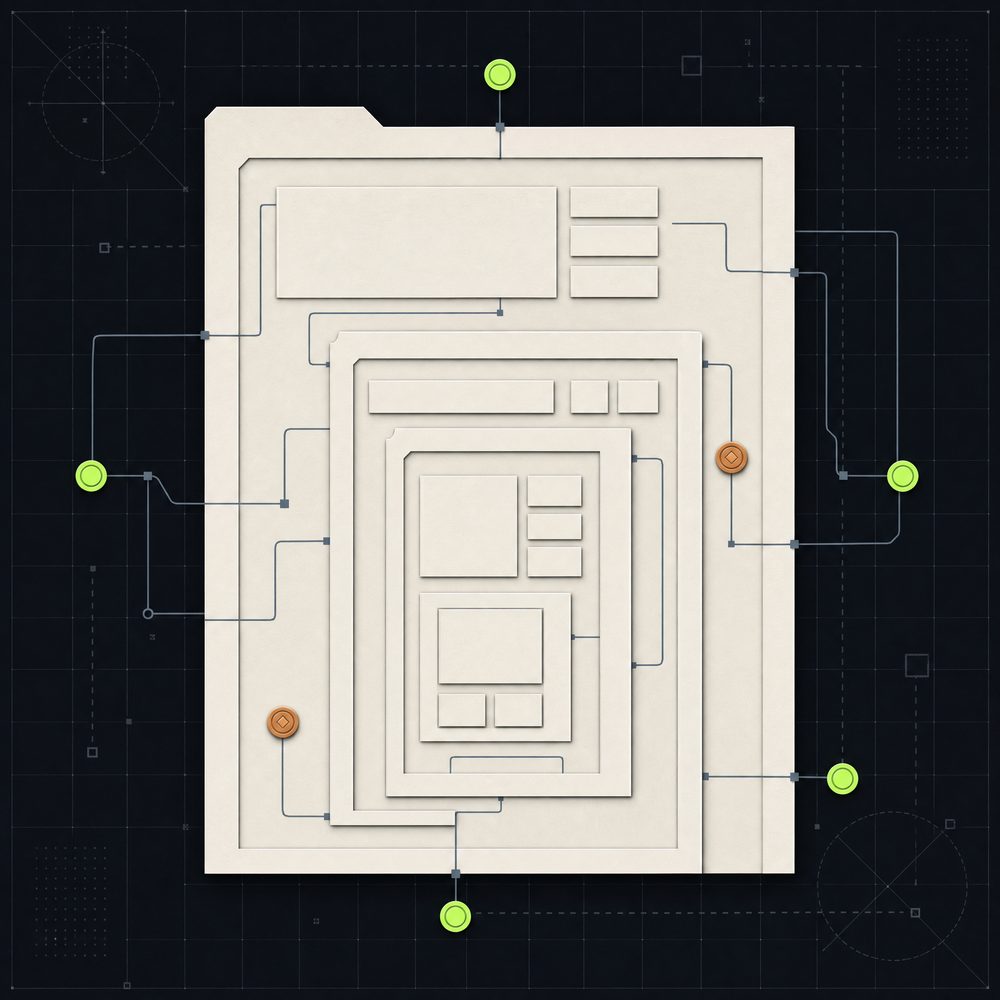 Abstract field of document fragments and interaction boundary pins